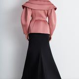 Nean Sculptural Collar Jacket Light Pink