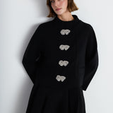 Nean Embellished Bow Jacket Black