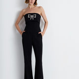 Nean Tailored Trousers With Petal Hem Detail Black