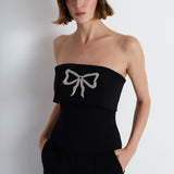 Nean Strapless Bow-Embellished Top Black