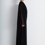 Nean Embellished Draped Kaftan Gown Black