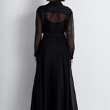 Nean Sheer Embellished Shirt Black