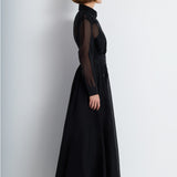 Nean Embellished Organza Maxi Skirt Black