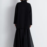 Nean Embellished Collar Short Coat Black