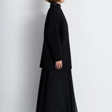 Nean Embellished Collar Short Coat Black