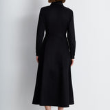 Nean Embellishment Belted Shirt Dress Black