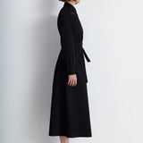 Nean Embellishment Belted Shirt Dress Black