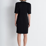 Nean Embellished Collar & Pocket Mini Dress Black