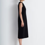 Nean Embellished Neckline Midi Dress Black