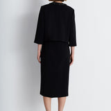 Nean Embellished Collar Cropped Jacket Black