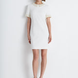 Nean Embellished Collar Mini Dress White