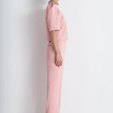 Nean Tailored Straight-Leg Trousers Nude