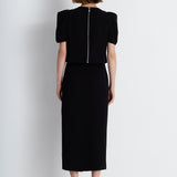 Nean Embellished Midi Skirt Black