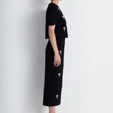 Nean Embellished Midi Skirt Black