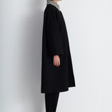 Nean Embellished Collar A-Line Coat Black
