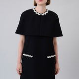 Crystal-Trimmed Cropped Cape