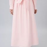 Tie-Waist Gathered Maxi Skirt