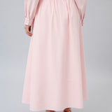 Tie-Waist Gathered Maxi Skirt