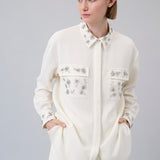 Crystal-Embellished Oversized Shirt