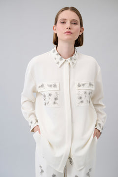 Crystal-Embellished Oversized Shirt