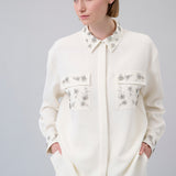 Crystal-Embellished Oversized Shirt