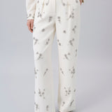 Crystal-Embellished Wide-Leg Pants