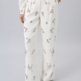 Crystal-Embellished Wide-Leg Pants