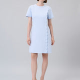 Scalloped-Trim Mini Dress