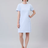 Scalloped-Trim Mini Dress