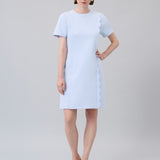 Scalloped-Trim Mini Dress