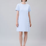 Scalloped-Trim Mini Dress