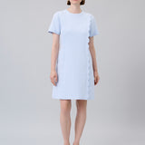 Scalloped-Trim Mini Dress