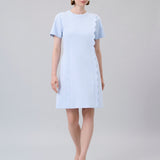 Scalloped-Trim Mini Dress