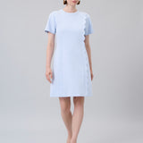 Scalloped-Trim Mini Dress