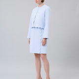 Scalloped-Hem Cropped Jacket