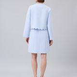 Scalloped-Hem Cropped Jacket