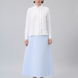 Scalloped-Detail Solid Shirt