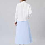 Scalloped-Detail Solid Shirt