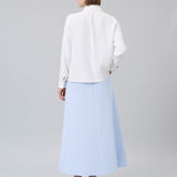 Scalloped-Detail Solid Shirt