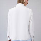 Scalloped-Detail Solid Shirt