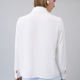 Scalloped-Detail Solid Shirt