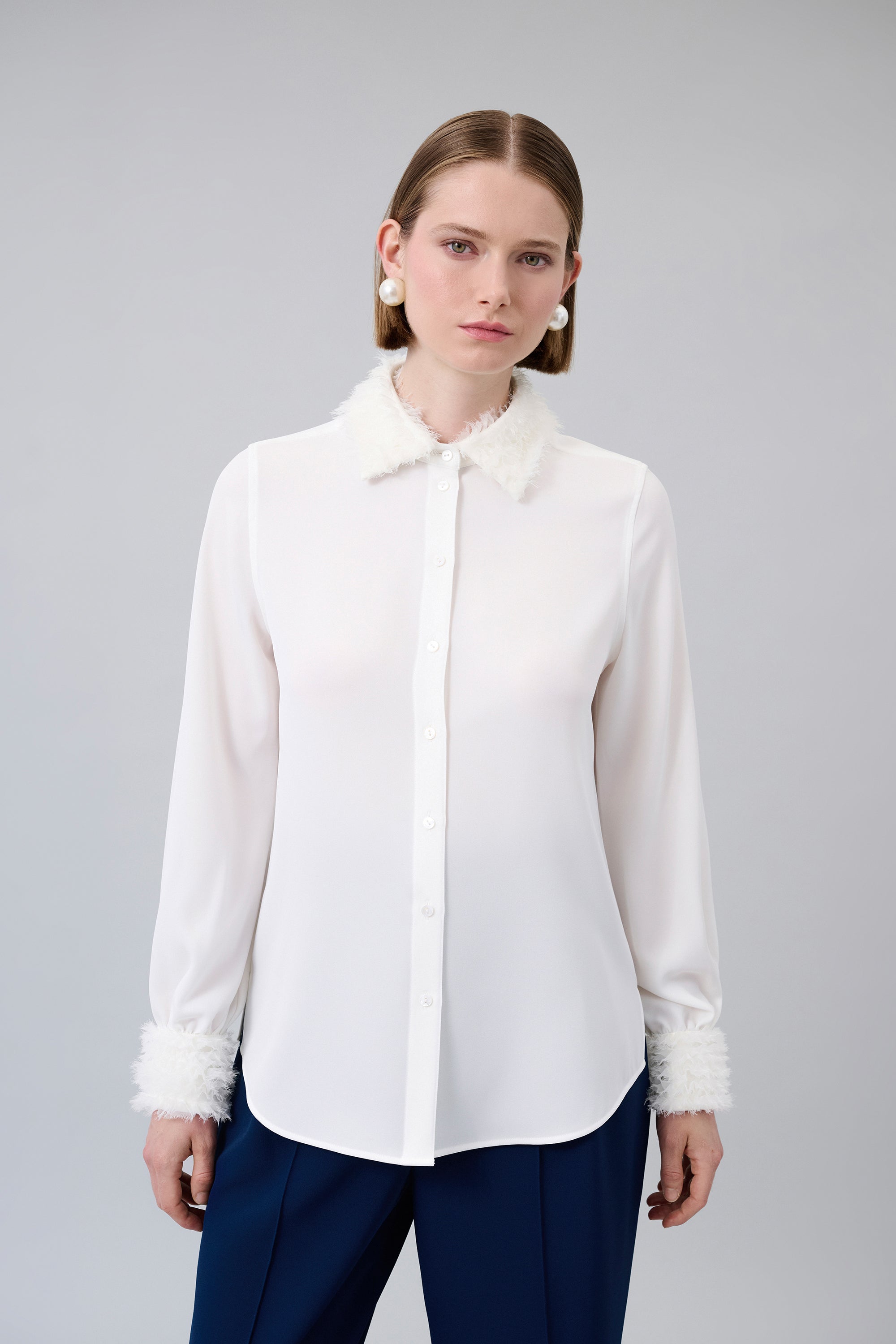 Textured-Detail Classic Shirt