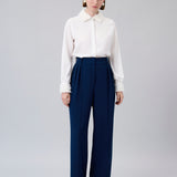 Pleated Wide-Leg Pants