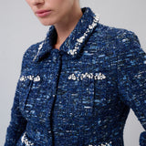 Crystal-Embellished Tweed Jacket