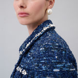Crystal-Embellished Tweed Jacket