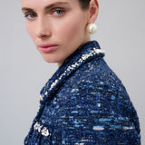Crystal-Embellished Tweed Jacket
