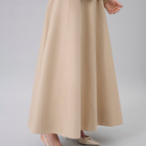 Paneled A-Line Maxi Skirt