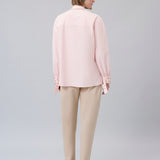 Embellished-Neck Cotton Blouse