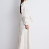 Nean Embellished Flower Detailed Jacket Shirt
 Ecru