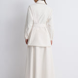 Nean Embellished Flower Detailed Jacket Shirt
 Ecru